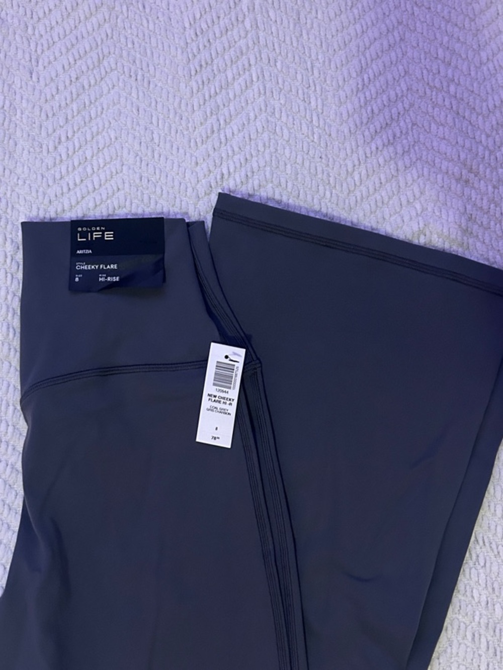 TNA Dark Charcoal Flare High-Rise Leggings
